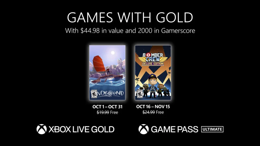 Xbox Live games with gold οκτώβριος 2022