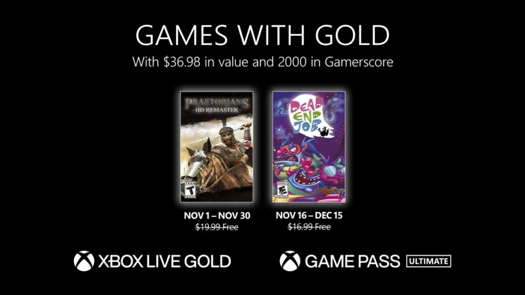 Xbox Live Games with Gold του Νοεμβρίου